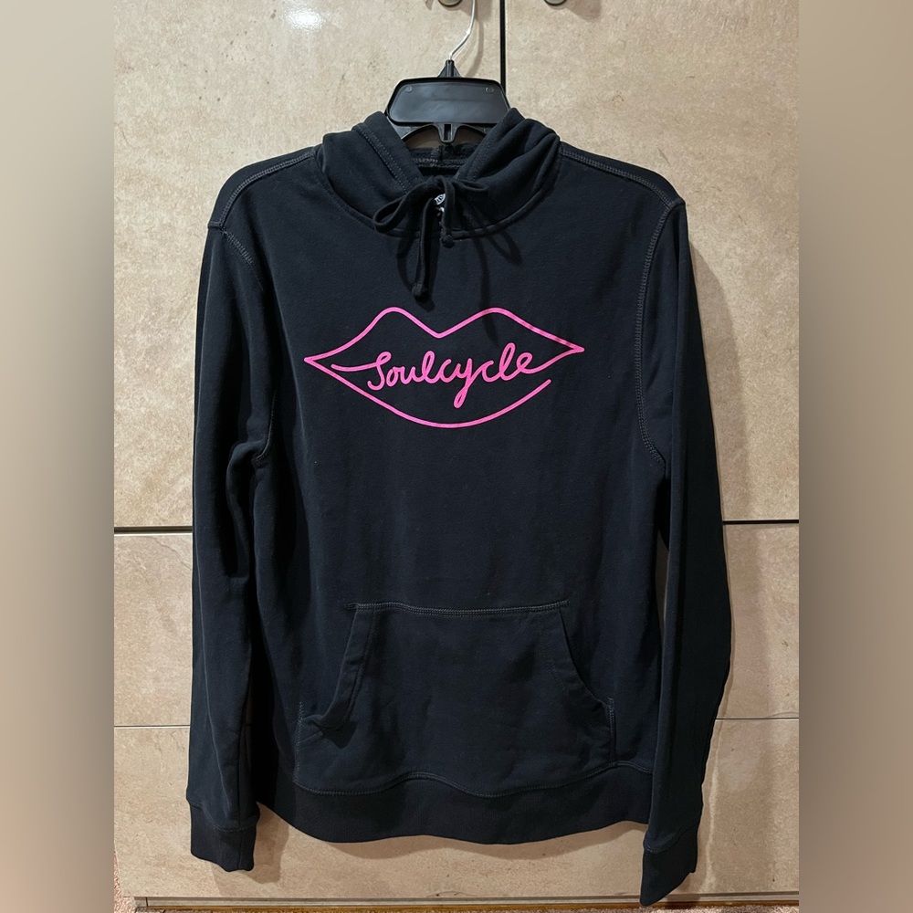 SoulCycle Black and Pink Hoodie Size Small